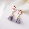 Christmas Tree / Gift / Moose / Santa Pattern Tassel Earring