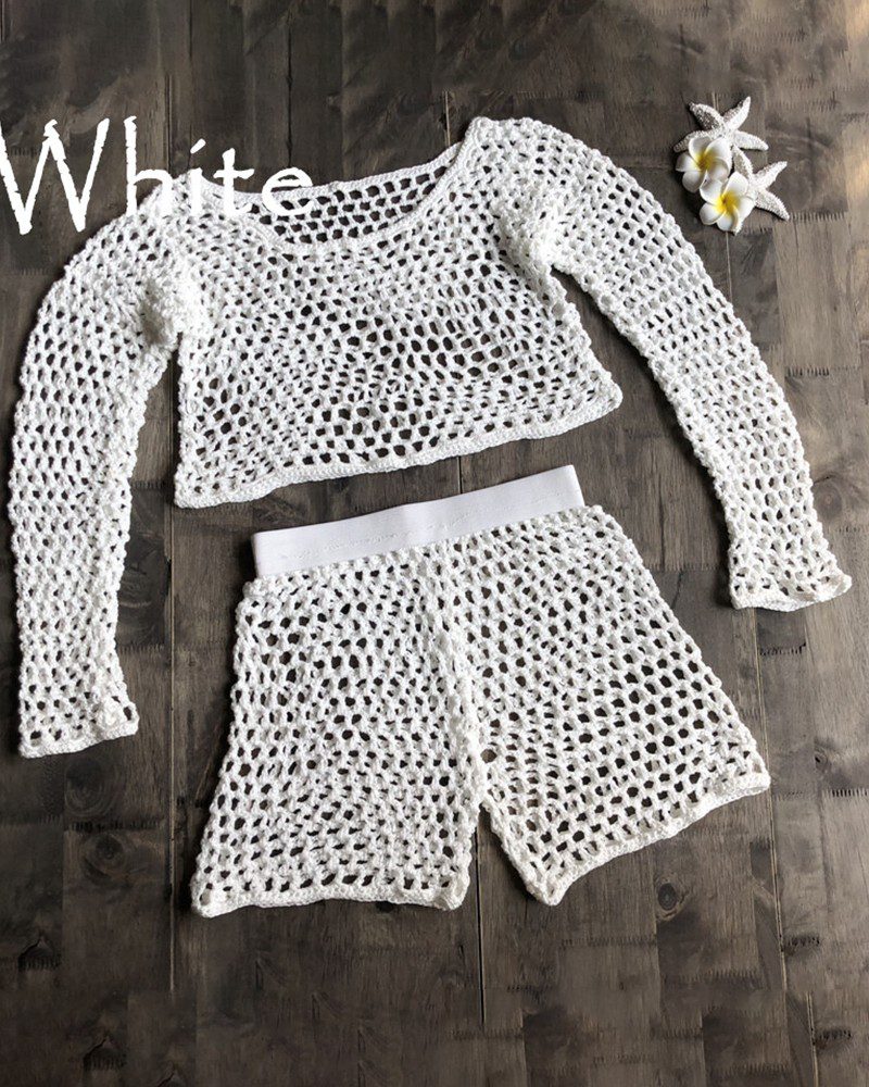 Fishing Net Crochet Two-Piece Cover Up - Image 5