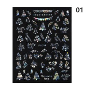 1 Sheet Christmas Pattern Nail Art Sticker