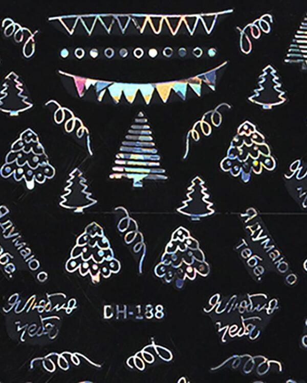 1 Sheet Christmas Pattern Nail Art Sticker - Image 3