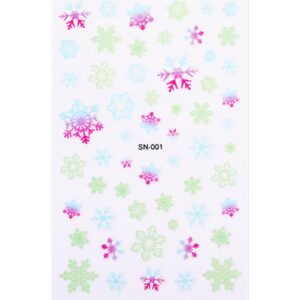 1 Sheet Night Glow Luminous Christmas Pattern Nail Sticker