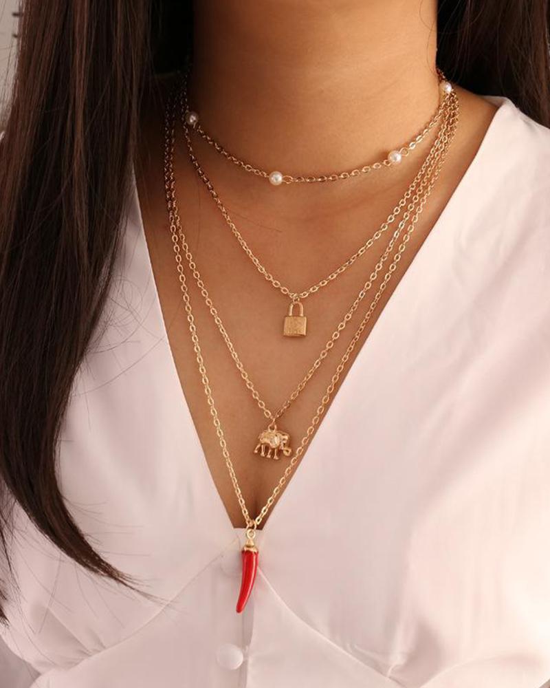 Multi-layer Combination Necklace - Image 3