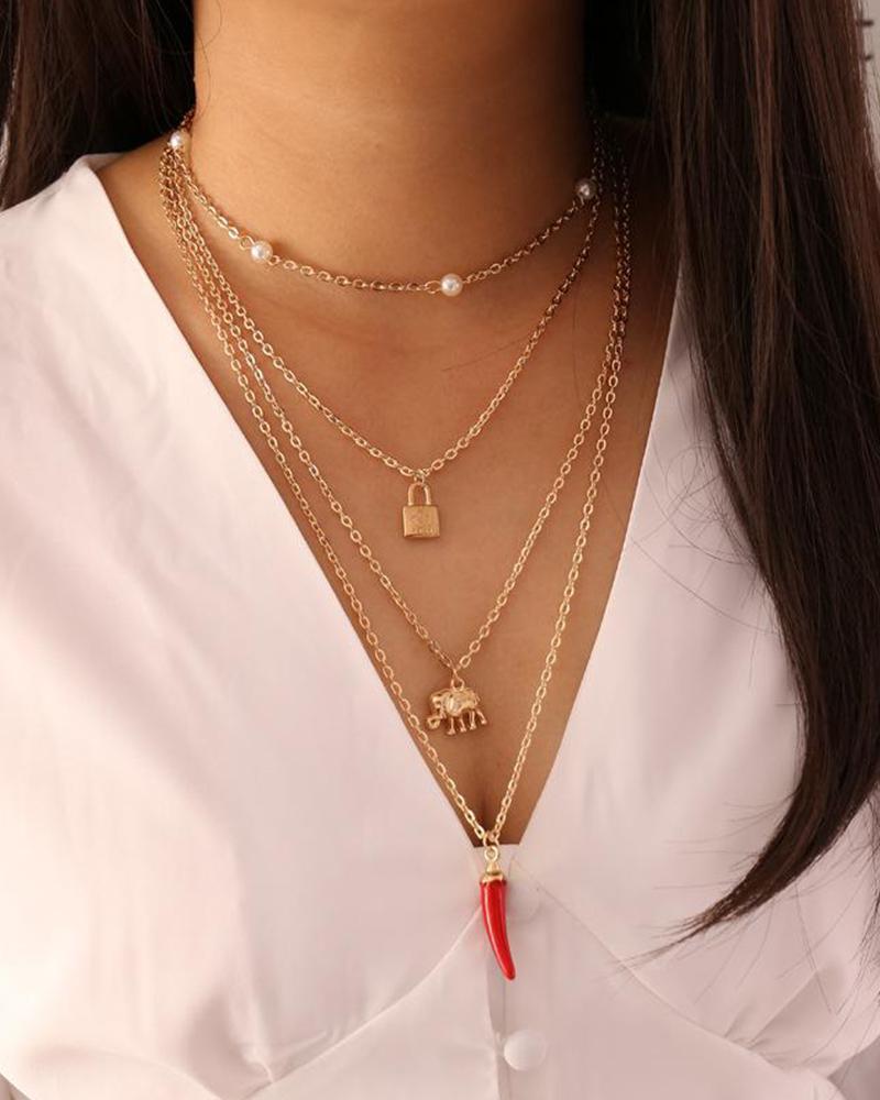 Multi-layer Combination Necklace