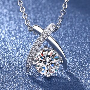 Crisscross Rhinestone Chain Necklace
