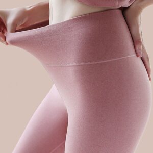 Plain High Waist Lined Skinny Leggings