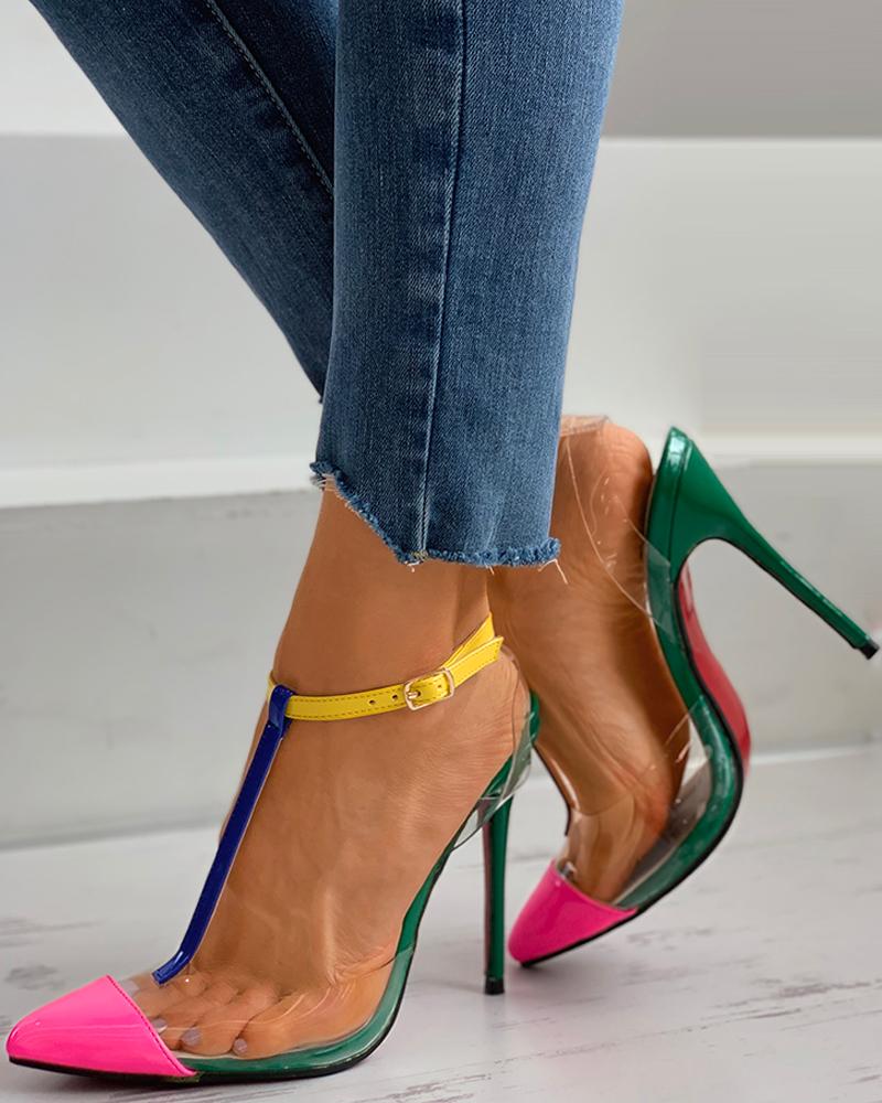 Clear Perspex Pointed Toe Stiletto Heel - Image 3