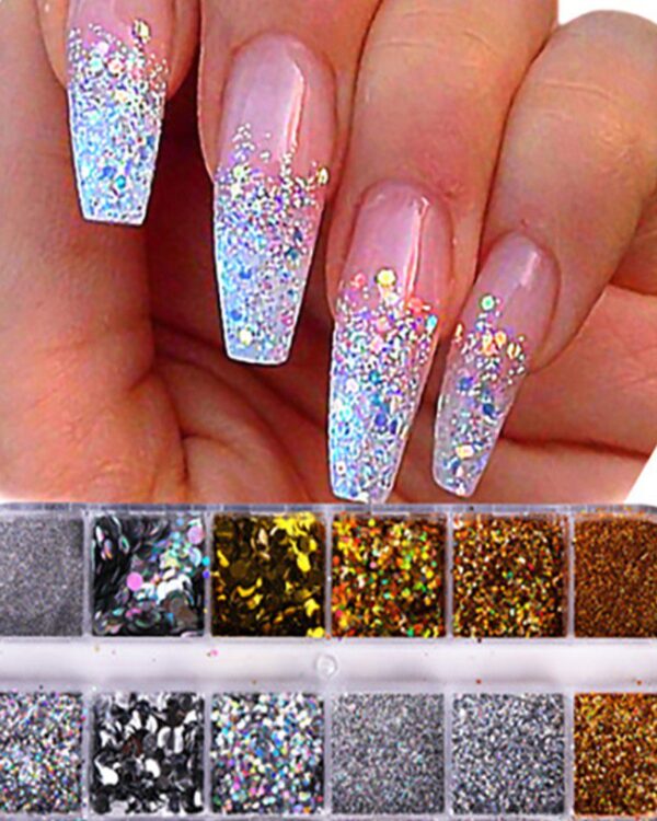 1Box Colorful Sequin Nail Art Decoration