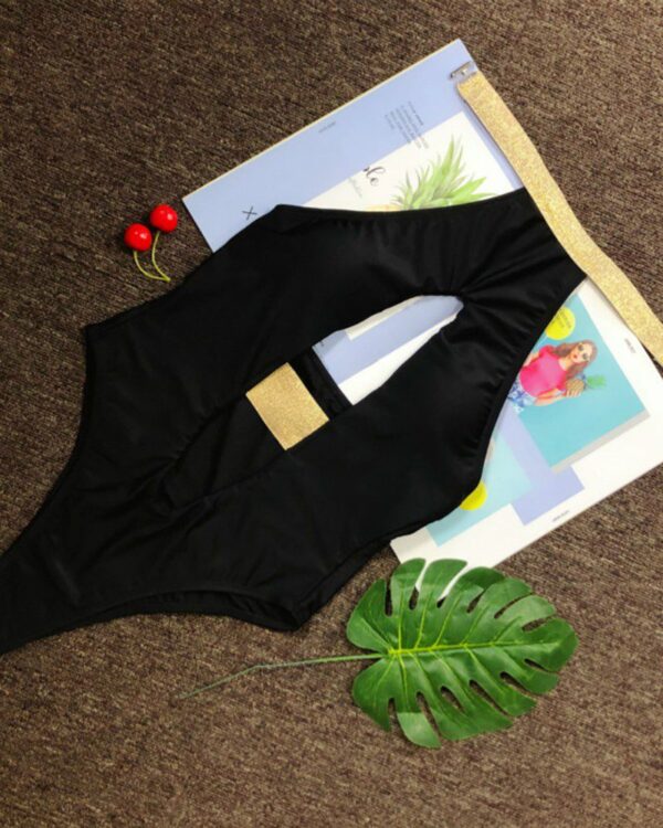 Halter Cutout Backless One Piece Swimsuit - Image 5