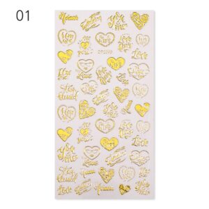1 Sheet Letter Graphic Pattern Nail Sticker