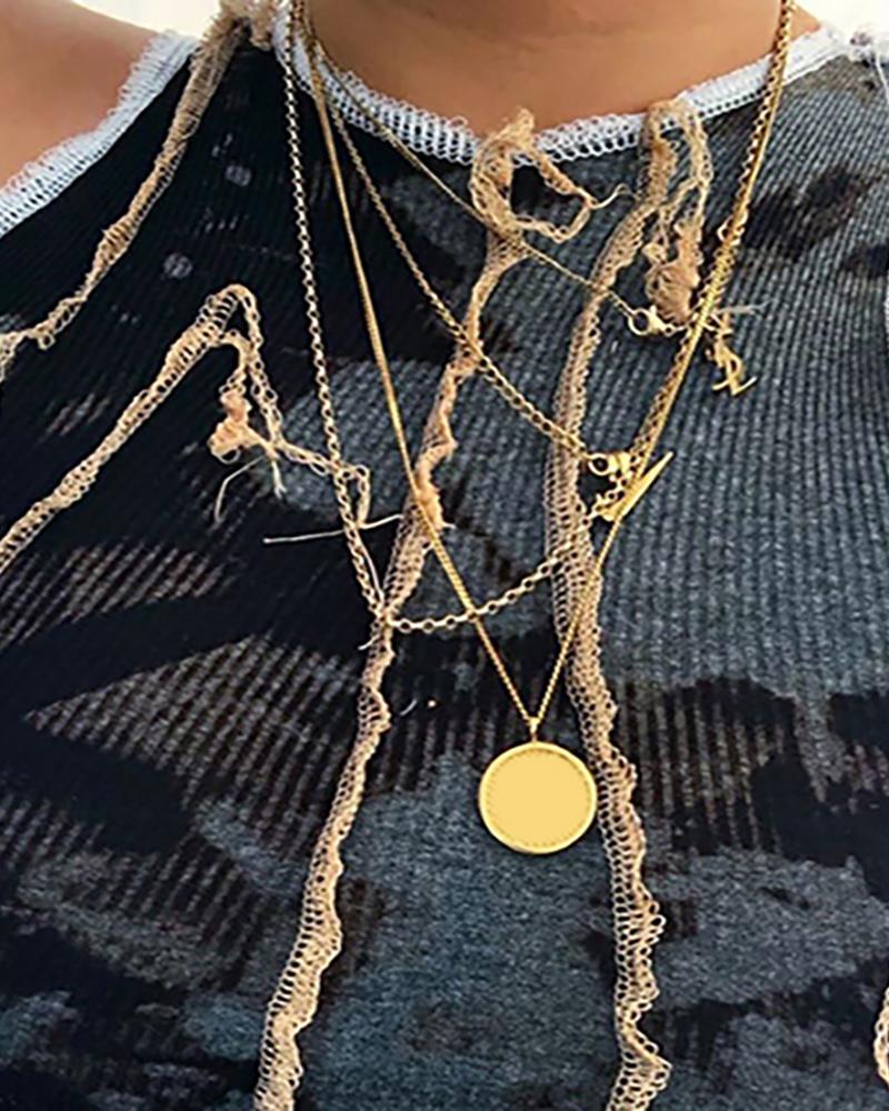 Sleeveless Colorblock Frill Hem Tank - Image 3