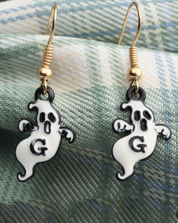 Halloween Ghost Pattern Drop Earring