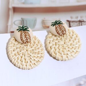 Straw Drop Earrings