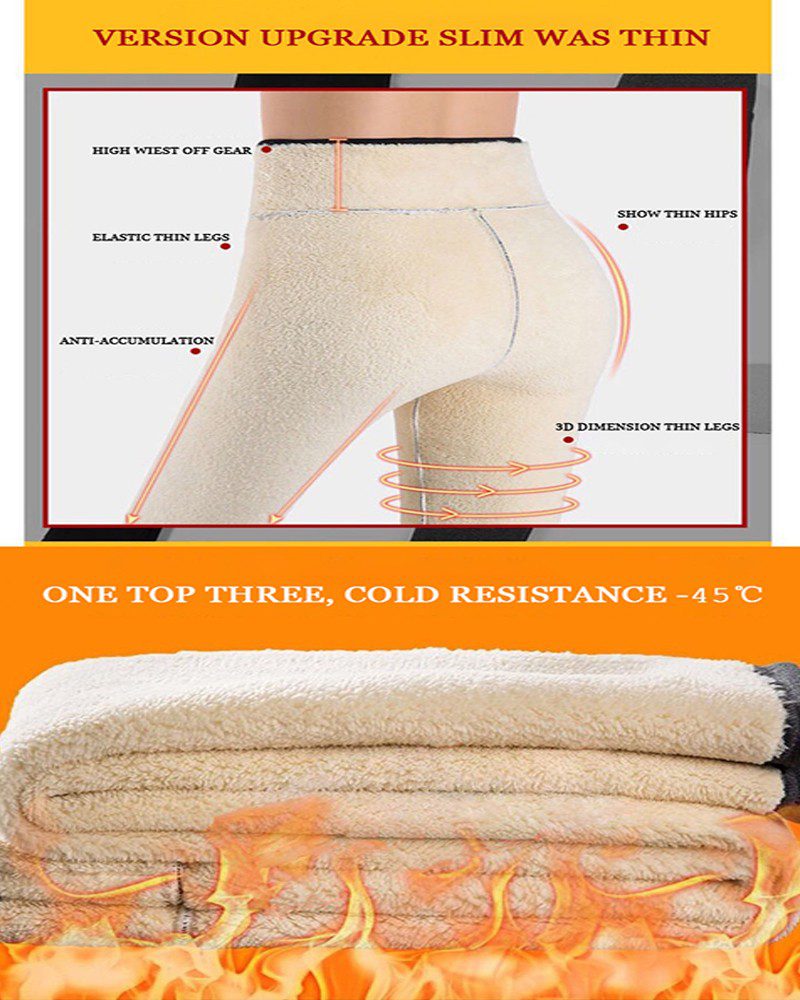 Cat Print High Waist Super Thick Cashmere Leggings - Image 5