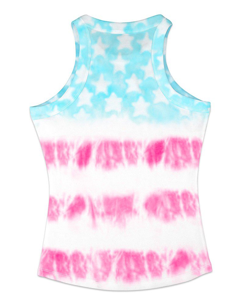 Stars Tie Dye Print Tank Top - Image 4