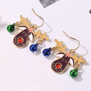 Christmas Moose / Bell / Gift Pattern Drop Earring