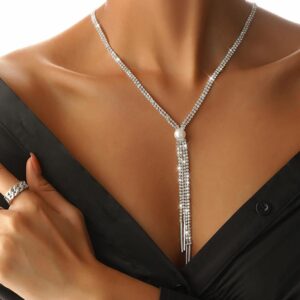 Studded Tassel Beaded Necklace